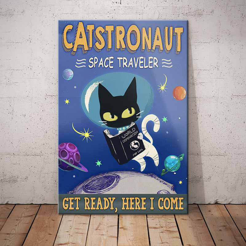 Black Cat Space Traveler Canvas Black Cat Space Traveler Canvas