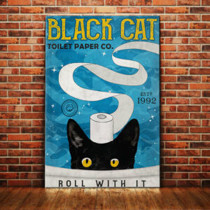 Black Cat Toilet Paper Company Canvas
