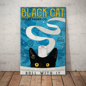 Black Cat Toilet Paper Company Canvas