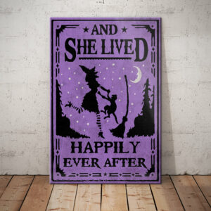 Black Cat Witch Canvas