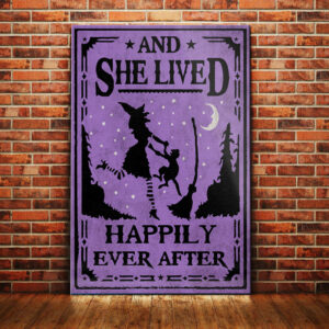 Black Cat Witch Canvas