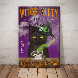 Black Cat Witch Tea Company Canvas