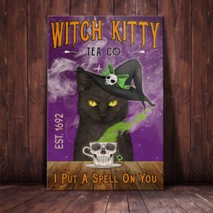 Black Cat Witch Tea Company Canvas