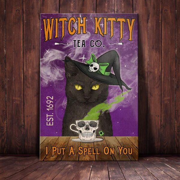 Black Cat Witch Tea Company Canvas