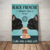 Black French Bulldog Donut Company Canvas