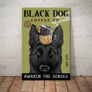 Black German Shepherd Coffee Company Canvas