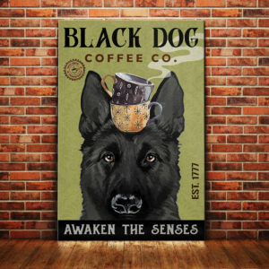 Black German Shepherd Coffee Company Canvas