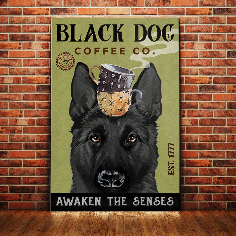 Black German Shepherd Coffee Company Canvas Black German Shepherd Coffee Company Canvas
