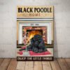 Black Poodle Home Canvas