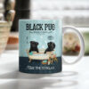 Black Pug Bubble Bath Mug