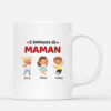 Bonheurs de Mamie Maman – Cadeau Personnalise  Mug pour Maman Mamie