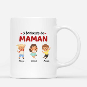 Bonheurs de Mamie Maman – Cadeau Personnalise  Mug pour Maman Mamie