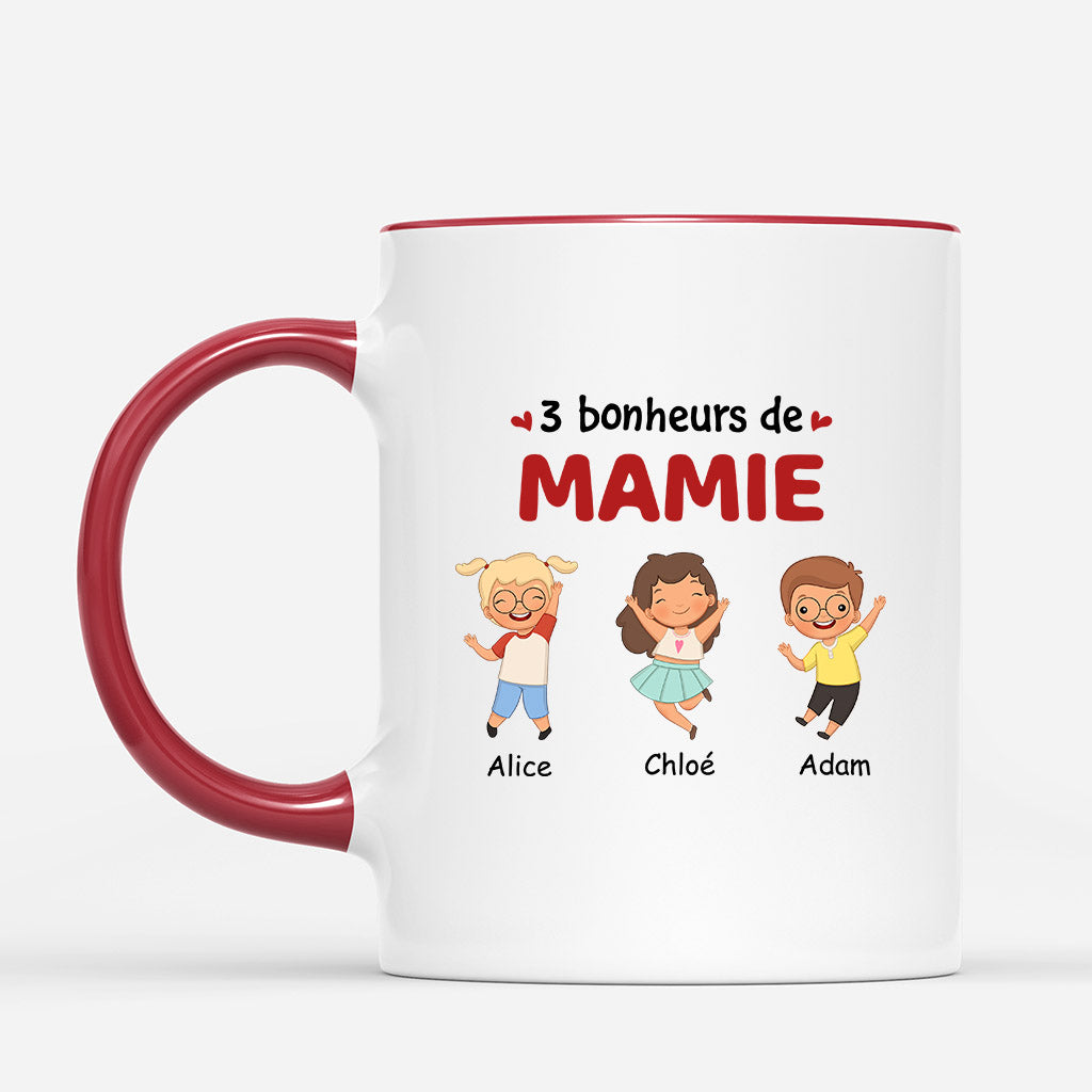 Bonheurs de Mamie Maman - Cadeau Personnalise Mug pour Maman Mamie Bonheurs de Mamie Maman - Cadeau Personnalise Mug pour Maman Mamie