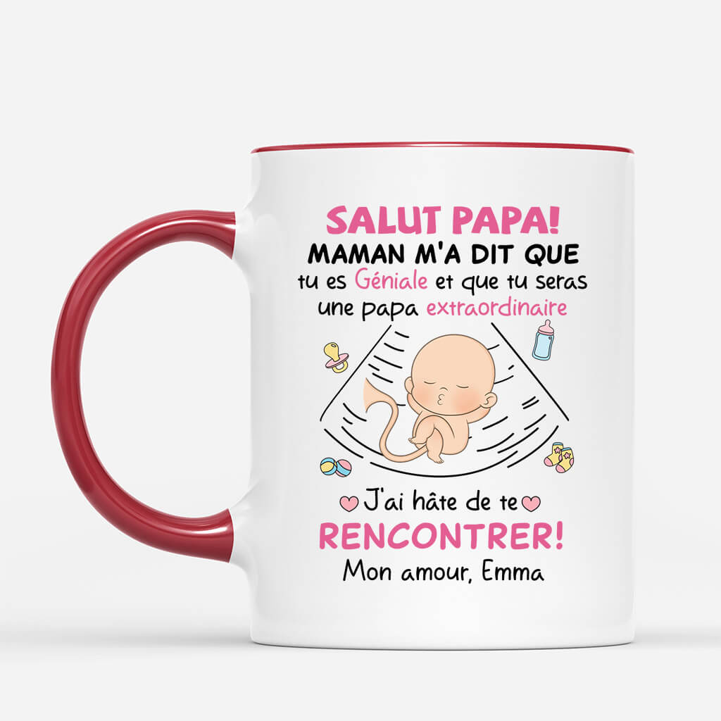 Bonjour Papa - Cadeau Personnalise Mug pour Homme Bonjour Papa - Cadeau Personnalise Mug pour Homme