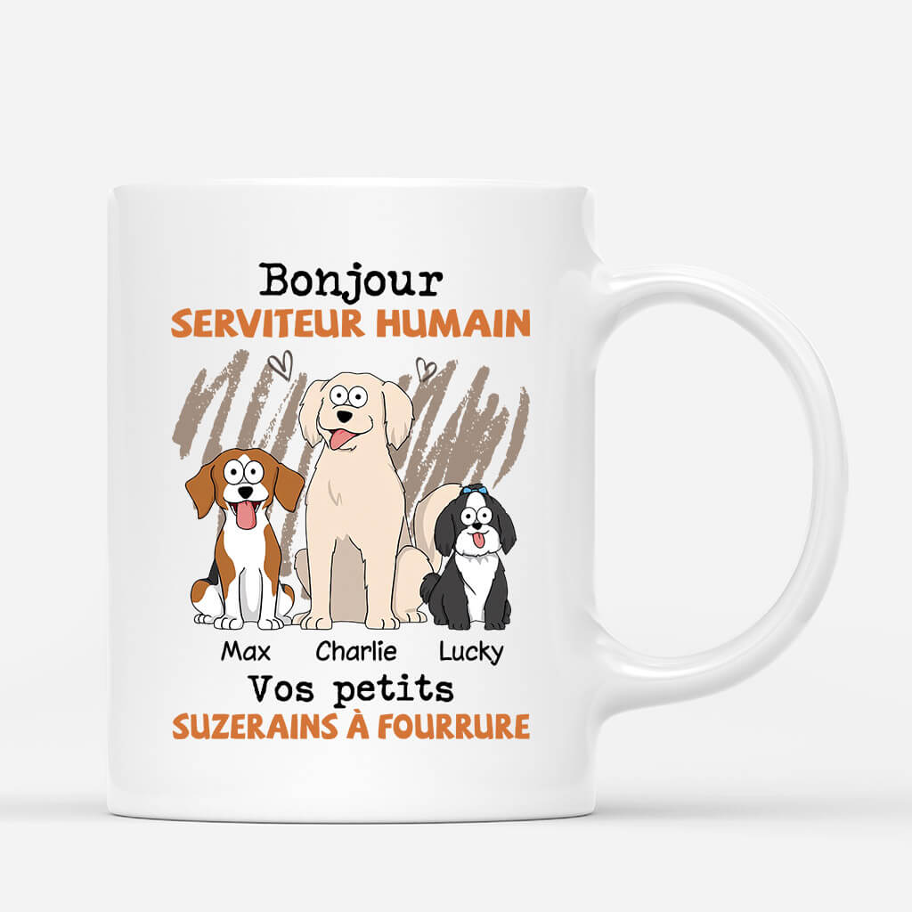 Bonjour Serviteur Humain Votre Petit Seigneur A Poils - Cadeau Personnalise Mug pour Amoureux des Animaux Bonjour Serviteur Humain Votre Petit Seigneur A Poils - Cadeau Personnalise Mug pour Amoureux des Animaux