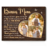 Bonus Mom Mothers Day Gift, Bonus Mom Custom Photo Canvas Print, Best Gifts For Stepmom, Personalized Gift For Bonus Mom – Best Personalized Gifts For Everyone