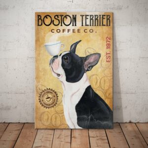 Boston Terrier Coffee Company Canvas