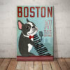 Boston Terrier Jazz Bar Canvas