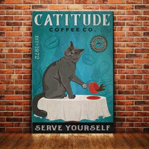 British Shorthair Cat Coffee Company Canvas