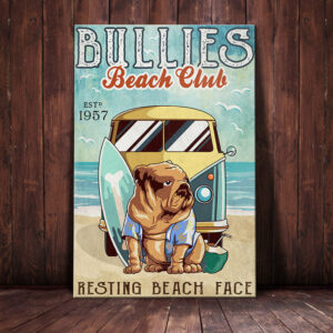 Bulldog Beach Club Canvas