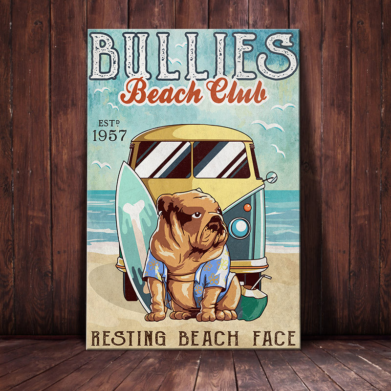 Bulldog Beach Club Canvas Bulldog Beach Club Canvas