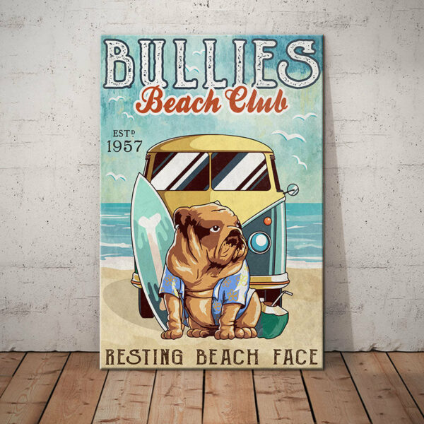 Bulldog Beach Club Canvas