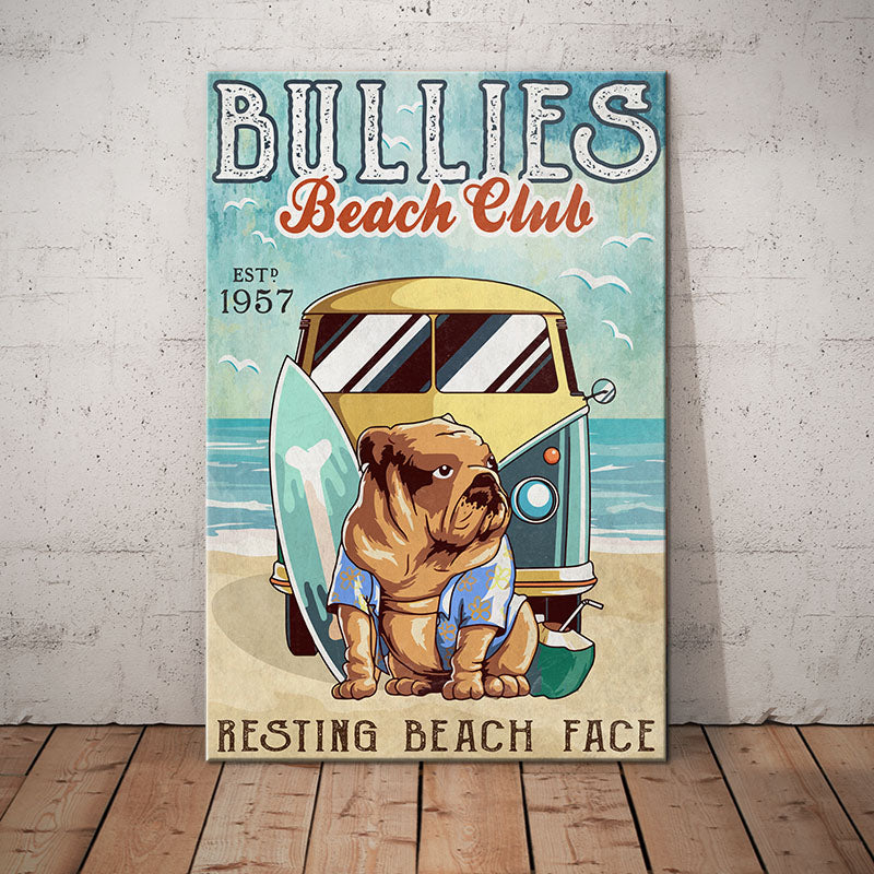 Bulldog Beach Club Canvas Bulldog Beach Club Canvas