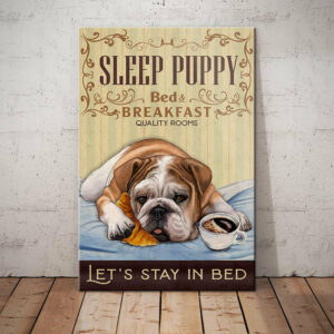Bulldog Bedroom Canvas
