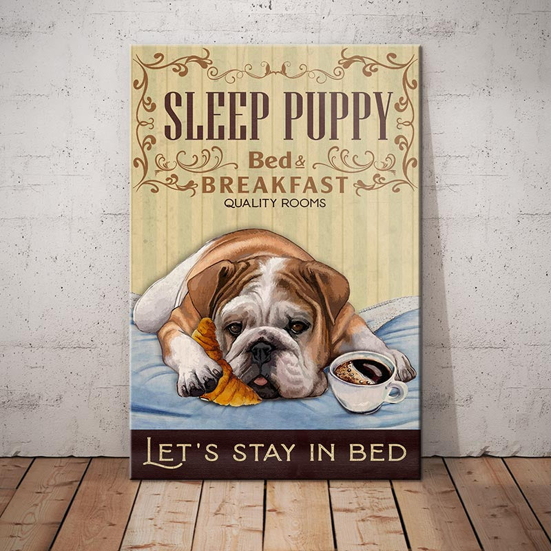 Bulldog Bedroom Canvas Bulldog Bedroom Canvas