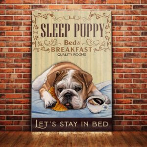 Bulldog Bedroom Canvas