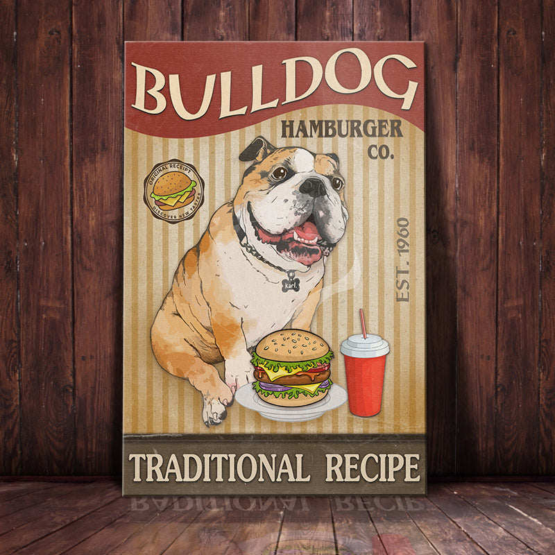 Bulldog Hamburger Company Canvas Bulldog Hamburger Company Canvas