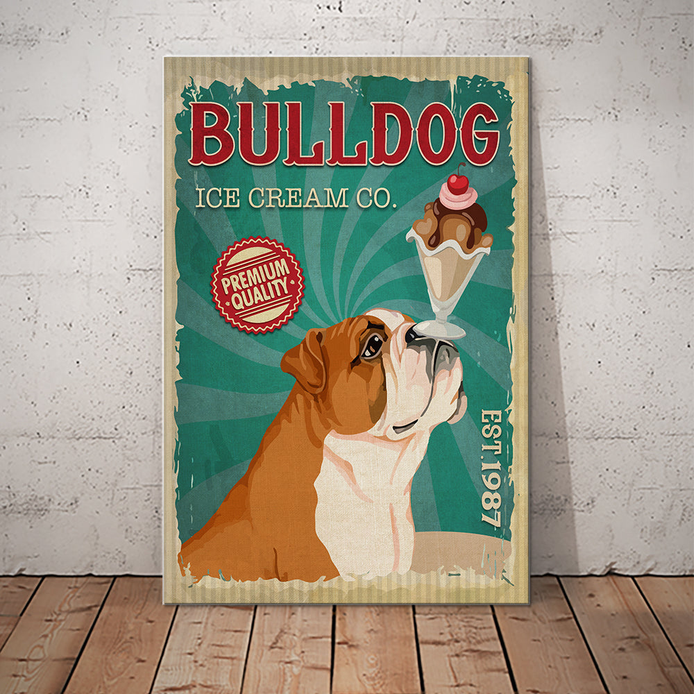 Bulldog Ice Cream Company Canvas Bulldog Ice Cream Company Canvas