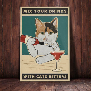 Calico Cat Bartender Canvas