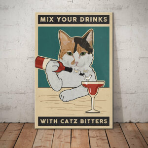 Calico Cat Bartender Canvas
