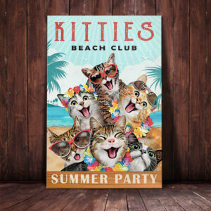 Cat Beach Club Canvas