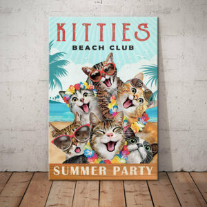 Cat Beach Club Canvas