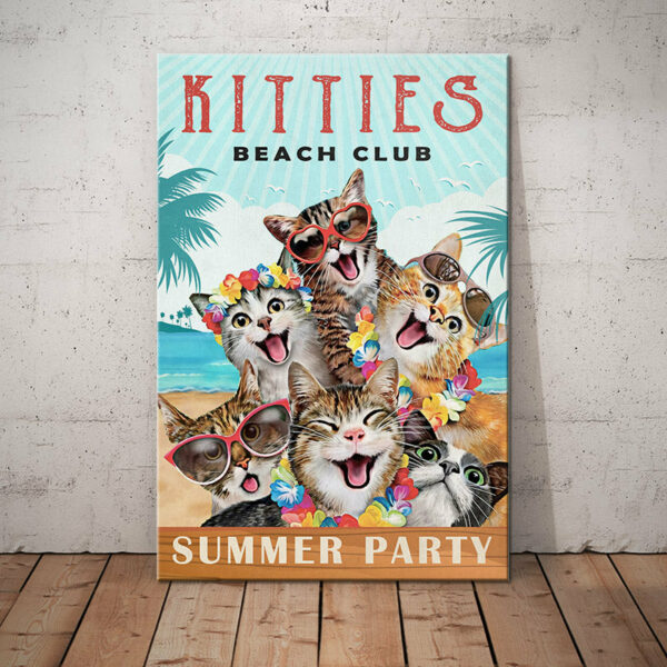 Cat Beach Club Canvas