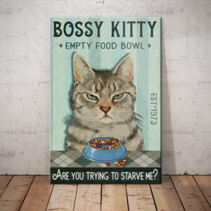 Cat Food Bowl Canvas