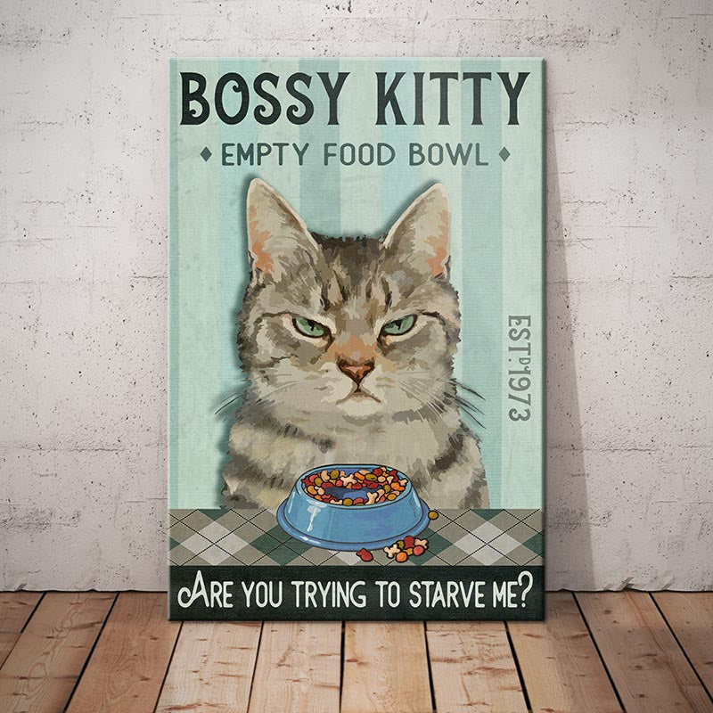 Cat Food Bowl Canvas Cat Food Bowl Canvas