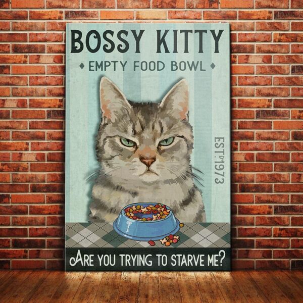 Cat Food Bowl Canvas