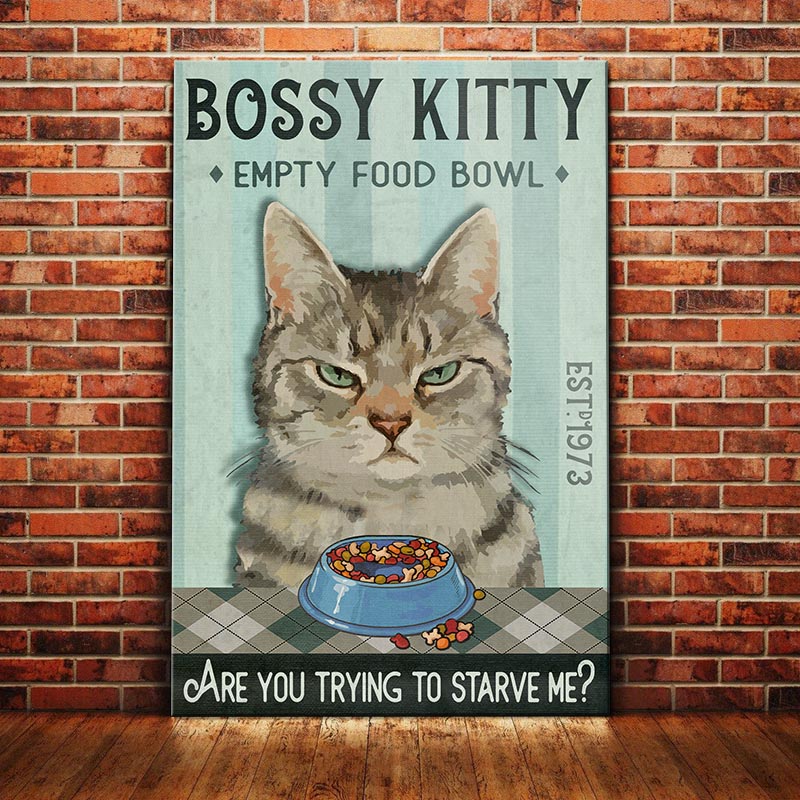 Cat Food Bowl Canvas Cat Food Bowl Canvas