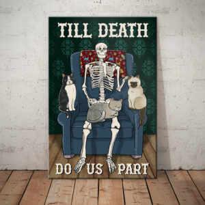 Cats And Skeleton Canvas