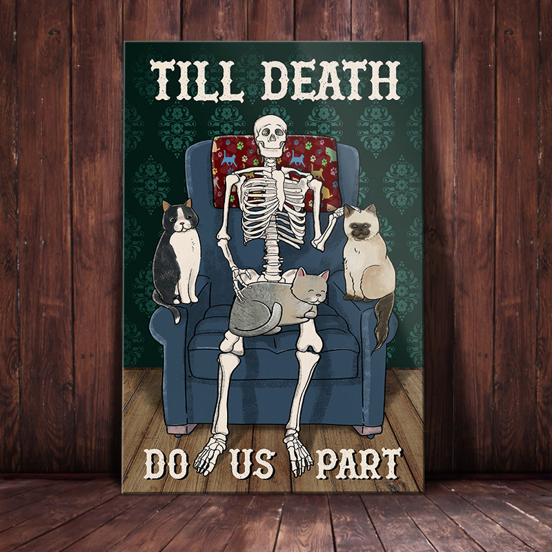 Cats And Skeleton Canvas Cats And Skeleton Canvas