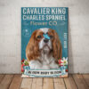 Cavalier King Charles Spaniel Flower Company Canvas