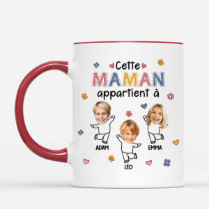 Ce Papa Appartient A Version Petite Fleur – Cadeau Personnalise  Mug pour Homme