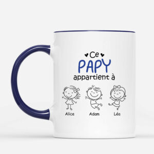Ce Papa Papi Appartient a – Cadeau Personnalise  Mug pour Papa Papi