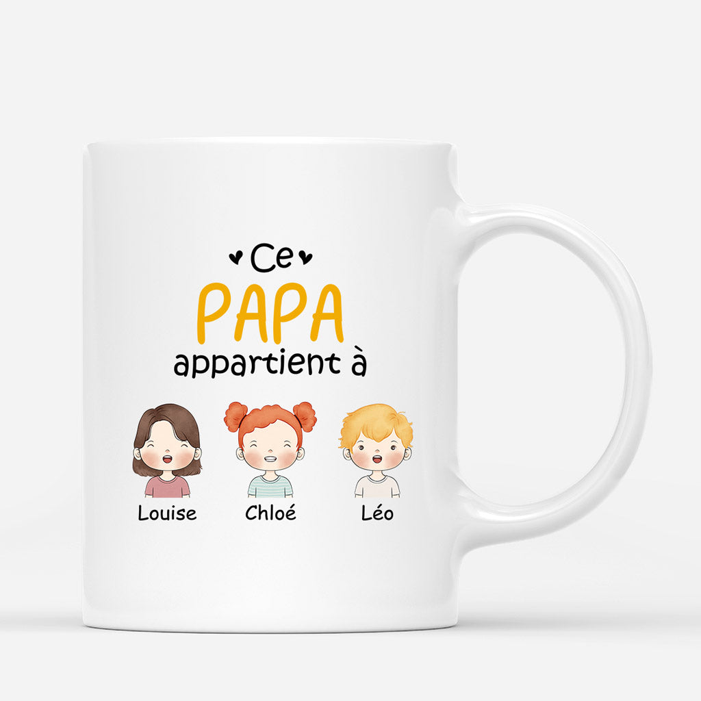 Ce Papi Appartient A - Cadeau Personnalise Mug pour Papi Papa Ce Papi Appartient A - Cadeau Personnalise Mug pour Papi Papa