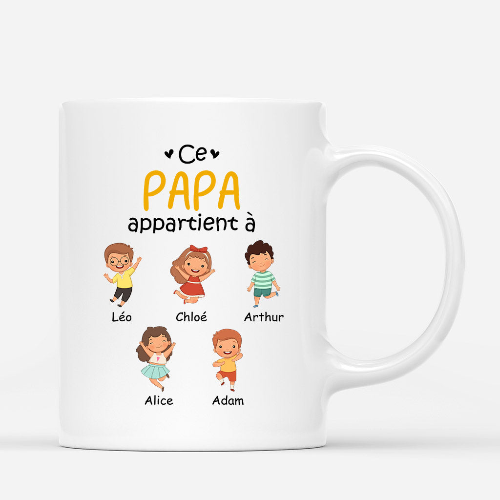 Ce Papy Appartient A - Cadeau Personnalise Mug pour Papa Papi Ce Papy Appartient A - Cadeau Personnalise Mug pour Papa Papi