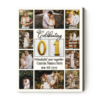 Celebrating 1 Wonderful Year Together Photo Collage Canvas, Personalized 1 Year Wedding Anniversary Gifts, First Anniversary Gift For Wife – Best Personalized Gifts For Everyone