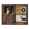 Celebrating 30 Years Anniversary Mom And Dad Custom Photo Canvas Print, Personalized 30th Wedding Anniversary Gift For Parents – Best Personalized Gifts For Everyone